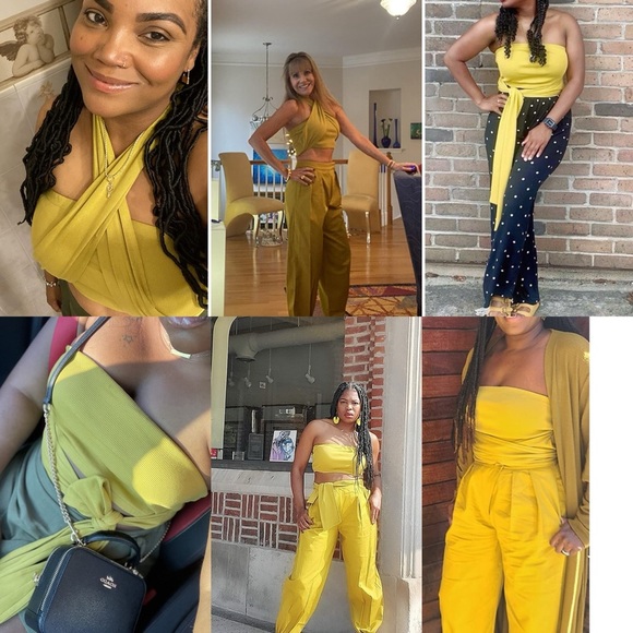 NWT The Drop Women's Citronelle Wrap-Around Rib Bustier Cropped Top SIZE S - Picture 10 of 13